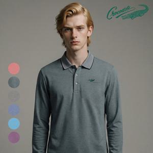 [크로커다일] 투톤 피케조직 자카드 카라티셔츠 CDAAATP1702