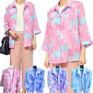 [할마마마] 칠부소매스퀘어셔츠자켓 할머니여름