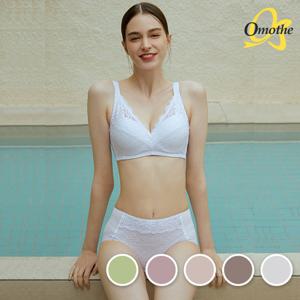 오모떼 한겹보정 레이스 브라렛팬티 2종/택일