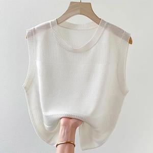 [패션시그널] 바람솔솔 썸머 라운드넥 조끼 베스트 E42C92