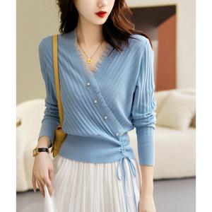 웬디 / 마법의 개미허리 브이넥 긴팔니트 NT13406