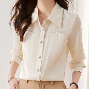 [패션시그널] 카라엣지라인 포인트 셔츠 블라우스 E2E37E