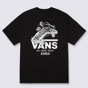 반스 VN000NWABLK 블랙 스피드 김밥 반팔 티셔츠 남여공용 라운드 면 반팔 티셔츠