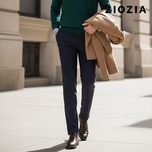 [지오지아] 네이비 피크드라벨 더블 정장팬츠 (AAC4SP1301_DNV)