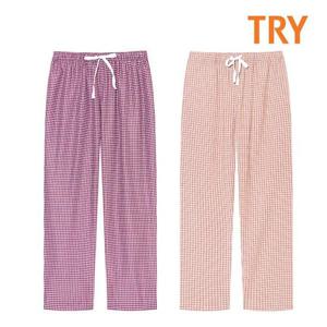 트라이 여성 60수 주자나염 순면 9부 파자마 홈웨어