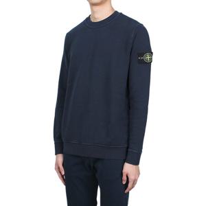 [스톤아일랜드] 와펜 패치 코튼 맨투맨 (811561241 V0120)