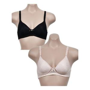 인견소재 꽃자수 노와이어 메쉬 A컵 몰드 브라