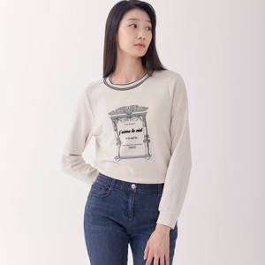 [지센] 원포인트 라운드 긴팔 티셔츠 LCTSOA28_IV