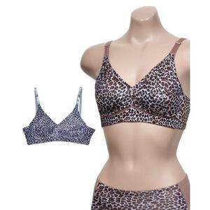 호피무늬 인견 노와이어 B컵브라 데일리 통기성좋은