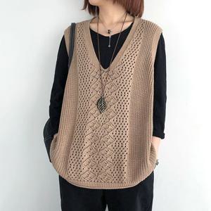 7칼라 박시 오버핏 짜임 조끼 MA8068