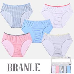 여성 여성팬티 5매입 여삼각팬티 삼각팬티 미디 0077x