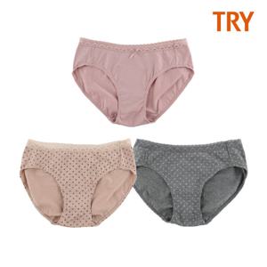 [트라이] 여성 미디 삼각 팬티 3매입 33호