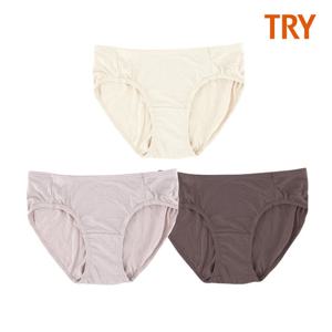 [트라이] 여성 미디 삼각 팬티 3매입 34호