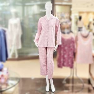 [와코루] 여성 면 80수 주자 사과나염 파자마 (WPA2475W)