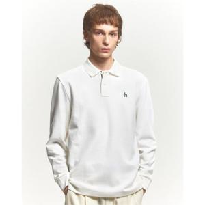 [헤지스] 크림 긴팔 피케 카라 티셔츠(HZTS4D431CR)