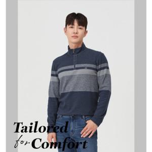 [피에이티]남성 겨울 스프라이트 반짚업 면혼방 티셔츠 1J75102_