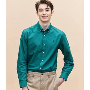 [헤지스남성] [아이코닉] 그린 솔리드 옥스포드 셔츠(HZSH5A202E2)