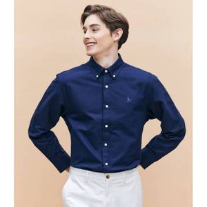 [헤지스남성] [아이코닉] 블루 솔리드 옥스포드 셔츠(HZSH5A202B3)