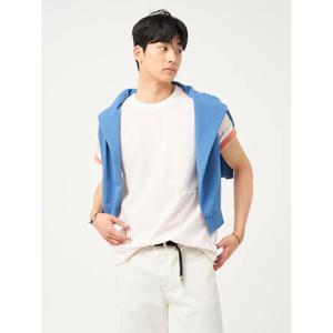 [빈폴멘] 젠틀테크 우븐믹스 반소매 티셔츠  화이트 (BC5342C651)