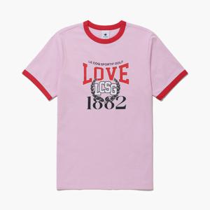 [르꼬끄골프] 여성 빅프린트 라운드넥 링거 반팔 티셔츠 (GQ222LRS41)