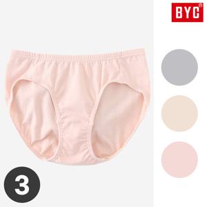 BYC여성면팬티 40수 면100팬티 미디 무지 베이직 삼각 여자팬티