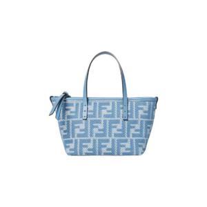 펜디 롤 미니 패브릭 FF 자카드 미니백 블루 8BS096AUPXF1SKL