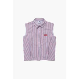 [르꼬끄골프] 여성 서커 스트라이프 슬리브리스 셔츠 (GQ222LSL61)