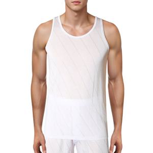 [비비안(언더웨어)][대박할인] 아이스쿨 레이온 인견 남성 런닝 화이트&민트 2컬러 세트 RU1707