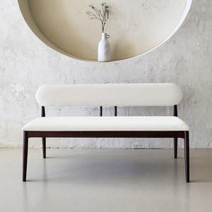 스코나 마르시 실리콘레더 원목 3인 벤치 의자