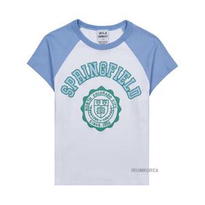 [와일드 동키] SS25 여성 스프링필드 티셔츠 TC SPRINGFIELD WHITE BABY BLUE