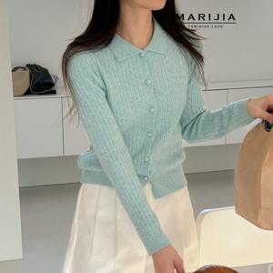 [마리지아][MARIJIA] 쿠앤크 꽈배기 니트 가디건_MCDA52026