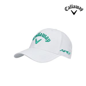 캘러웨이 투어 어센틱 캡 남성용 골프모자 화이트/그린