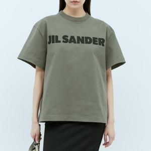 26 SS 질샌더 시그니처 로고 프린트 티셔츠 그린 J02GC0001 J20215 312