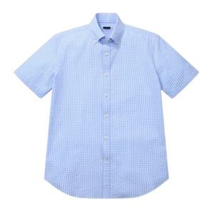 [본(정장)]남성 S/S 코튼 버튼다운 하프 드레스셔츠 블루 BNEMBA660BL