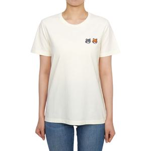 메종키츠네 더블 볼드 폭스헤드 반팔티셔츠 OW011CFKJ0008 P702