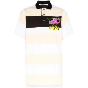 프라다 스트라이프 카메라 로고 폴로 셔츠  UJN640S2011WB8