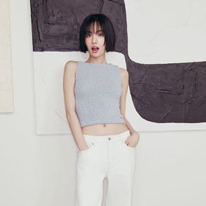 [플랙진]여성 라운드넥 슬리브리스 니트  나시 티셔츠 (PWTI2SVL12W)