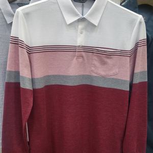 [크로커다일남성]리플조직 한기장 스트라이프 제천에리티셔츠(CD