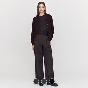 [지오다노/본사] 415911 여 와이드 투턱 슬랙스