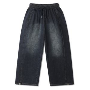 [엠엔씨][MNC] 워싱절개 스냅버튼 밴딩롱청바지 (MDIP928KD)