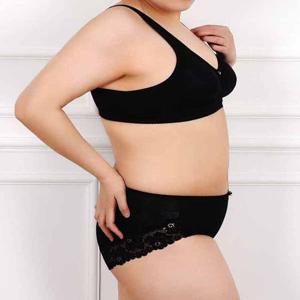 꽃무늬 쟈가드 노와이어 몰드 런닝형 B컵