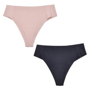 여성 소프트 심리스 아웃핏 햄라인 누디 T 티 팬티 1p