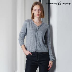 [나인식스뉴욕(영캐릭터)]데일리 심플 브이넥 버튼업 긴팔 가디건 (NP3CK012L0)