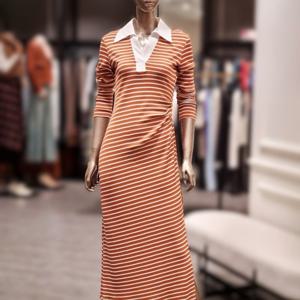 [제시뉴욕] 알렉시스앤 스트라이프 롱 카라원피스 AE85NSOQ2530