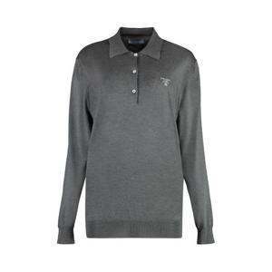 프라다 반팔 티셔츠 P24G2OSOOO15EY F0480 grey