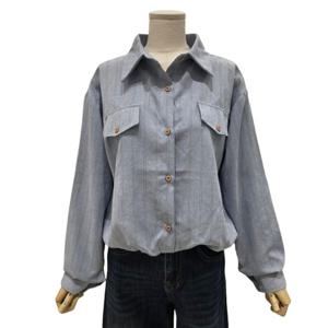 [에이지도르]밑단스트링 세로줄 셔츠(ALFIAUB137)