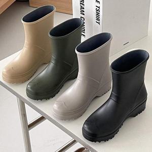 [디자이어로즈] 여성 키높이 레인부츠 패션 숏장화