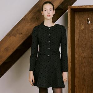 [SATIN] 리본 포인트 플레어 원피스 O254T609