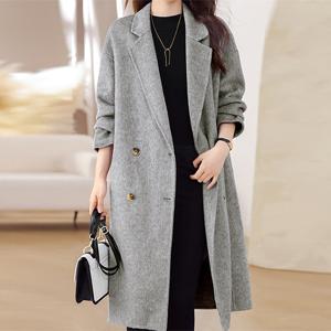 [패션시그널] 더블버튼 립포켓 모직롱코트 C9E74F