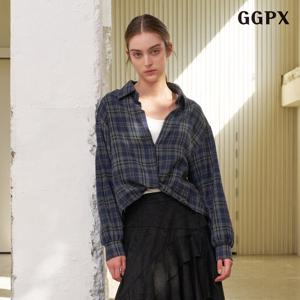 GGPX 체크 트위스트 나시 레이어드 셔츠 (GPCBA032D)